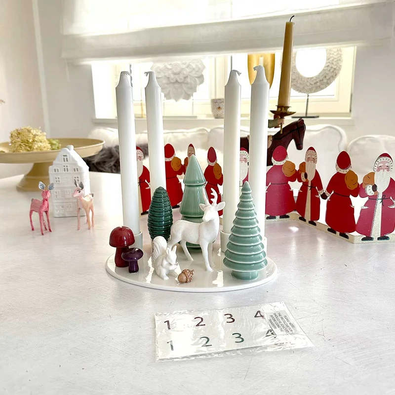 Adventsdeko Winterwald | mit Kerzen