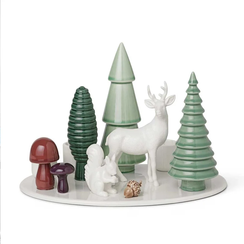 Adventsdeko Winterwald | mit Kerzen