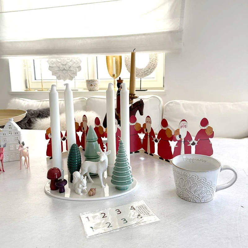 Adventsdeko Winterwald | mit Kerzen