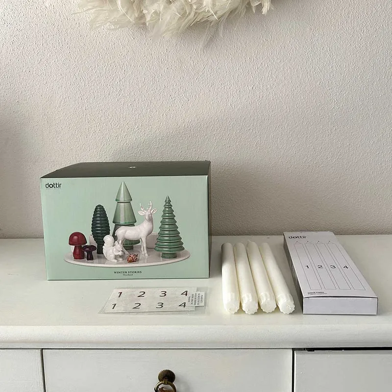 Adventsdeko Winterwald | mit Kerzen
