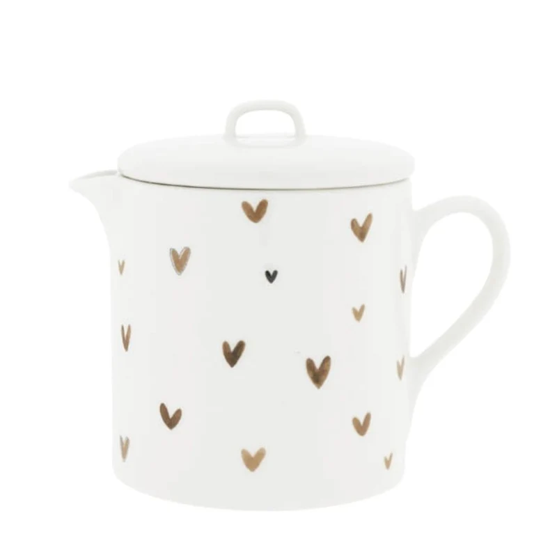 Bastion Collections Teekanne Brown Hearts