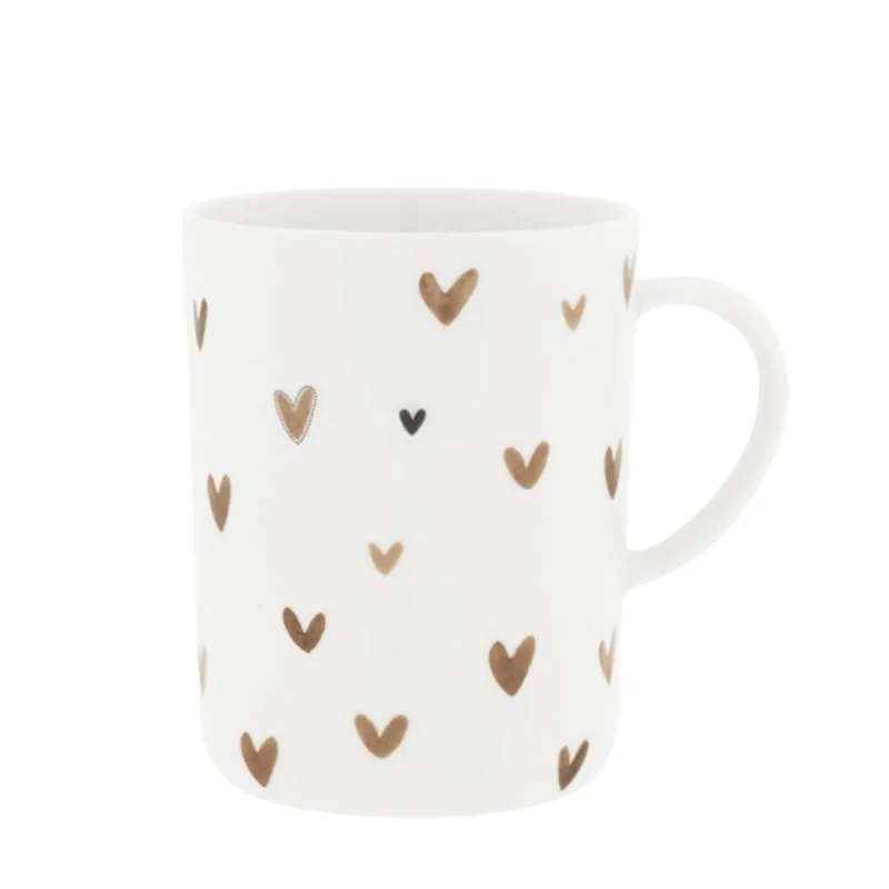 Bastion Collections Teetasse Brown Hearts