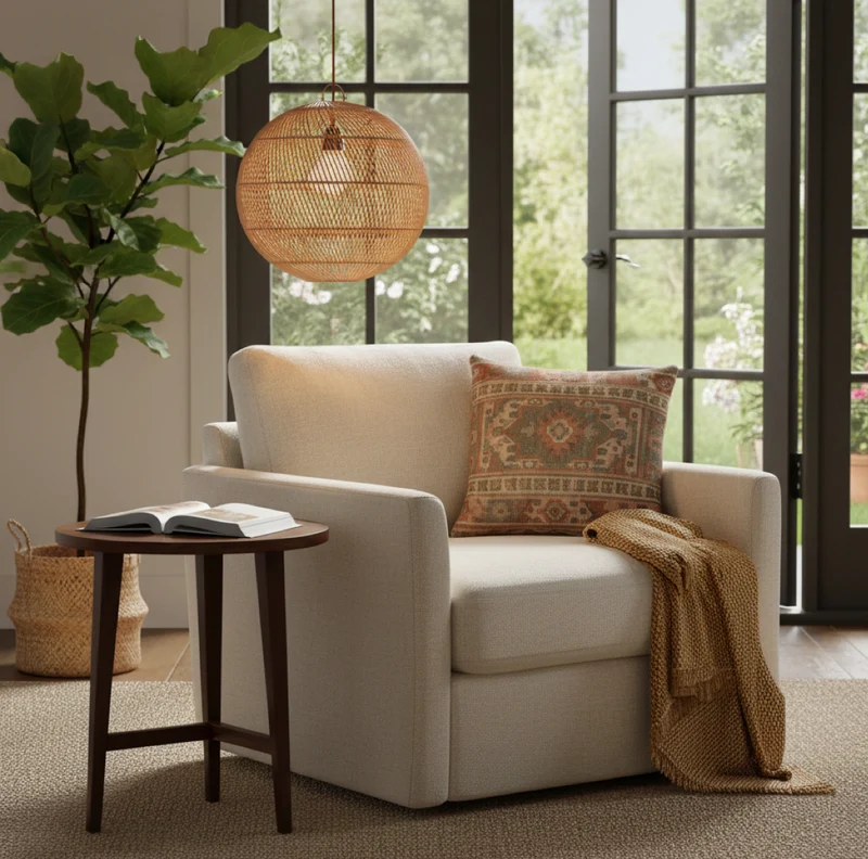 Rattan Lampenschirm Bubble