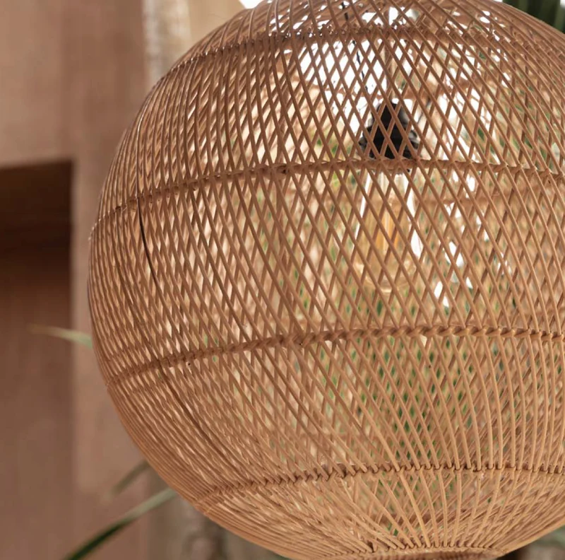 Rattan Lampenschirm Bubble