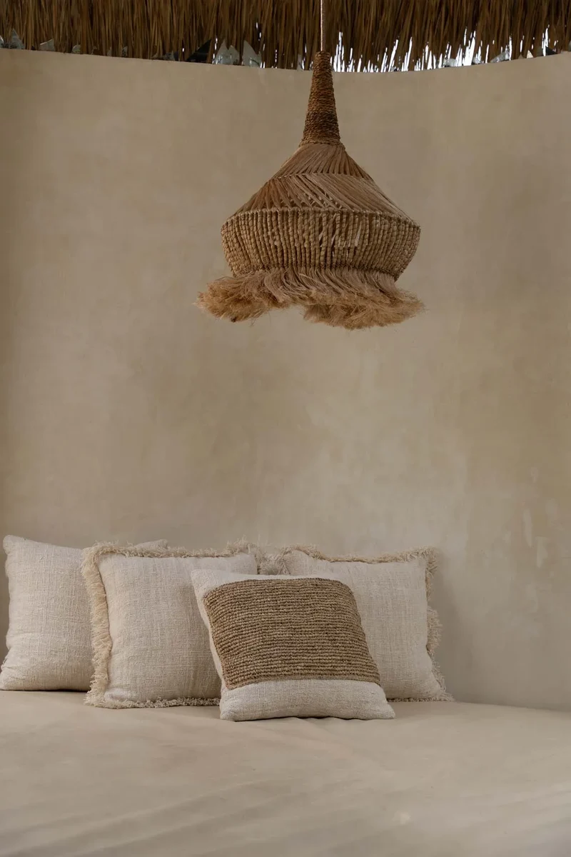 Boho Kissenbezug "Kleine Wellen" 50x50