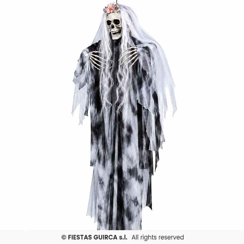 Halloween Figur "Skelett Braut" Animiert | 180 cm - Licht
