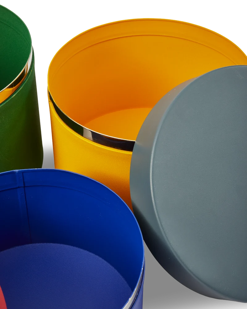 Round Metal Caps and Jars – Aufbewahrungsdosen Set aus Metall in Multicolor (3er-Set)