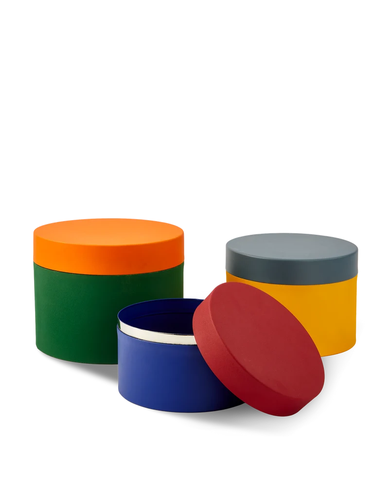 Round Metal Caps and Jars – Aufbewahrungsdosen Set aus Metall in Multicolor (3er-Set)