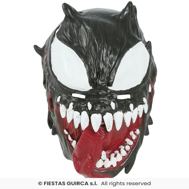Halloween Latex Maske „Alien Antiheld“ | Schwarz