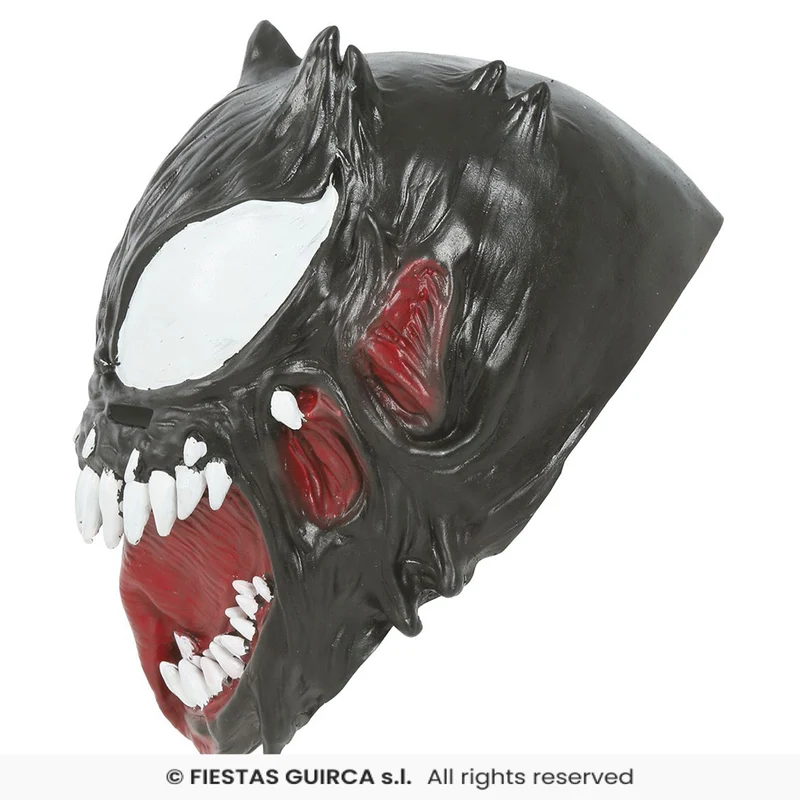 Halloween Latex Maske „Alien Antiheld“ | Schwarz