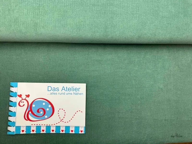 Cord Babycord gewaschen, grün
