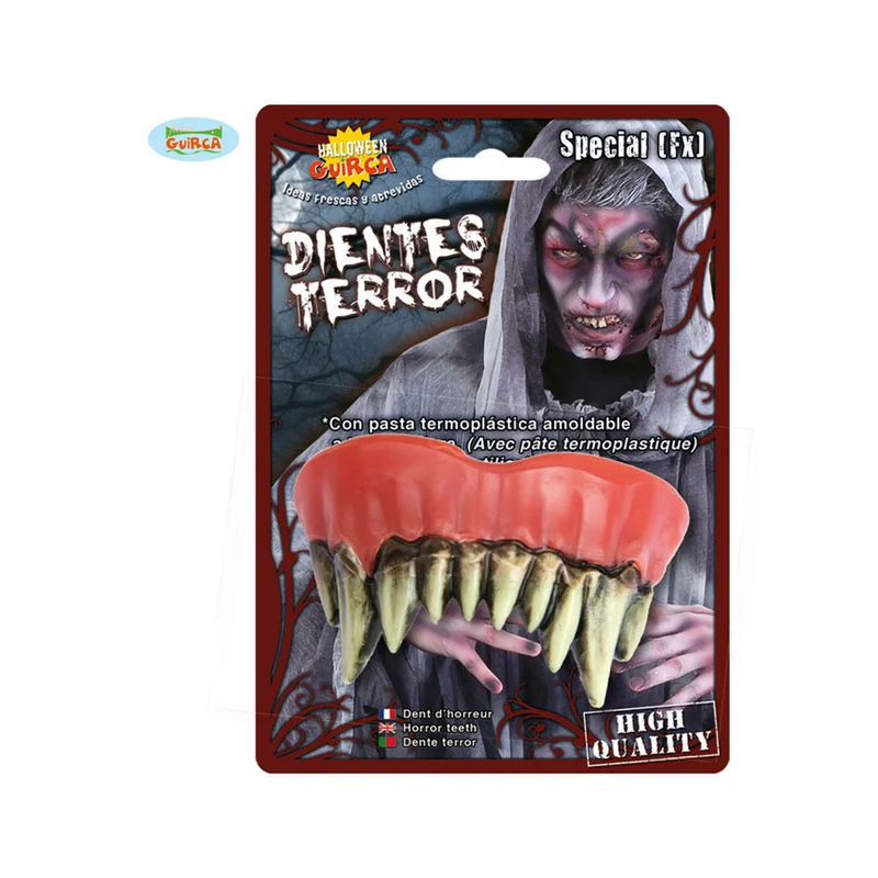 Zähne Monster Reißzahn dunkel thermoplastisch