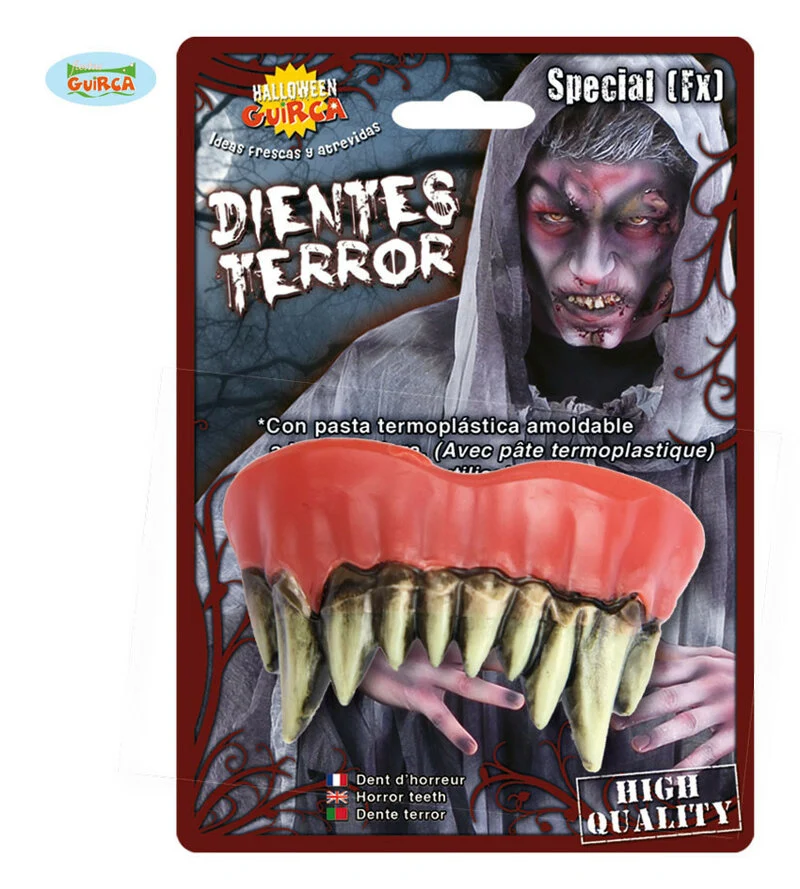 Zähne Monster Reißzahn dunkel thermoplastisch