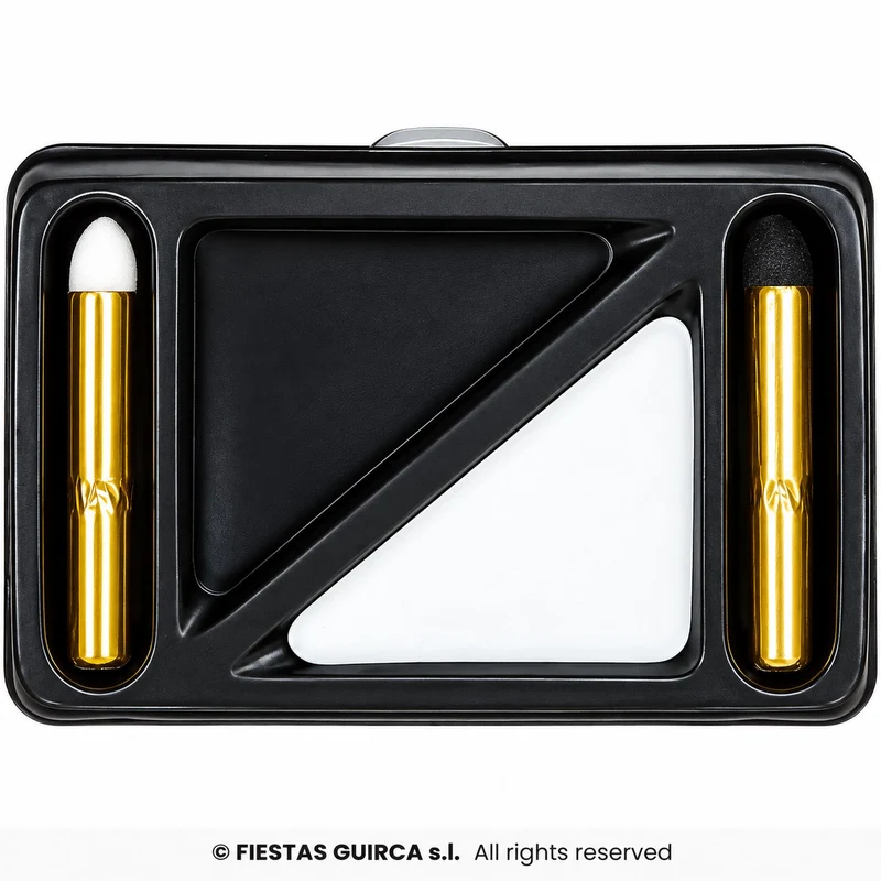 Make-up Set "Schwarz und Weiß" inkl. 2 Pinsel | Schminkset