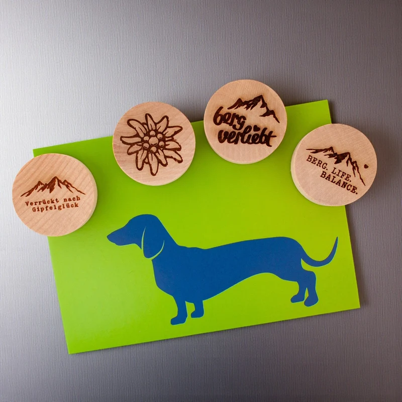 Holzmagnete-Set "Berge"
