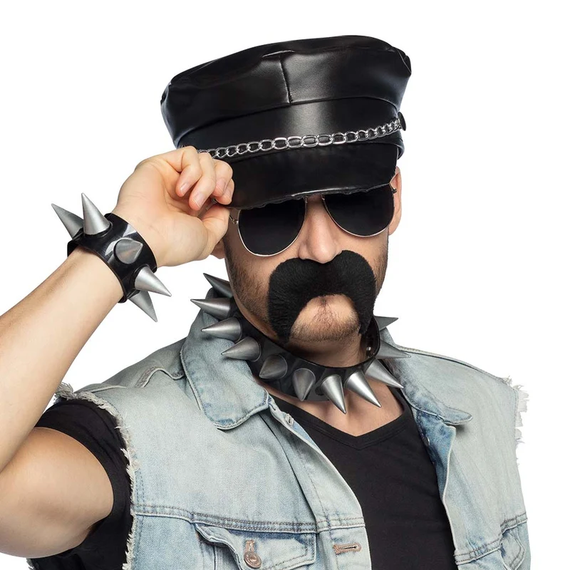 Kostüm-Set "Rocker" - 5-tlg. | Biker Verkleidung