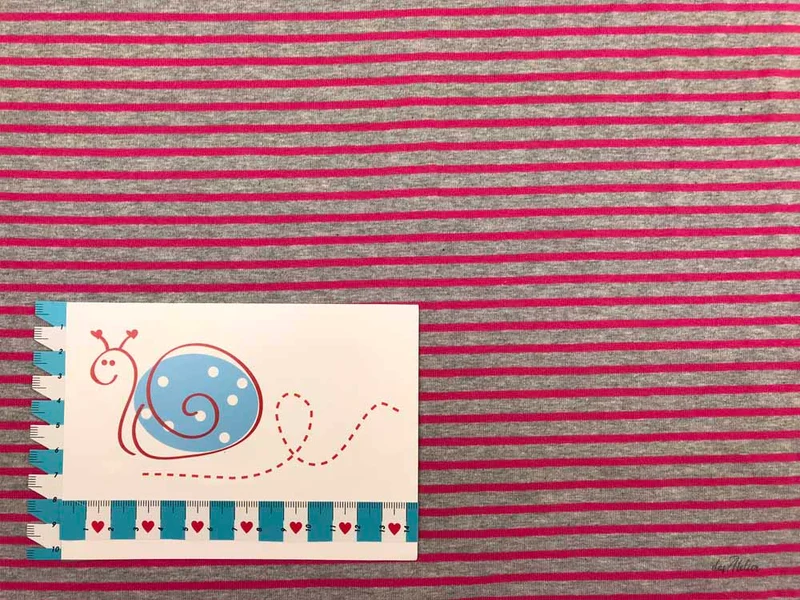 BW-Jersey Ringel, grau/pink