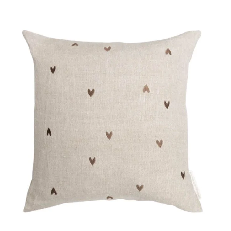 Bastion Collections Kissenhülle All over Hearts dunkel 50 x 50 cm