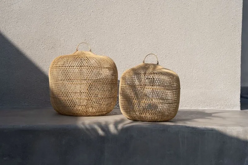Batu Bolong Lampenschirm Rattan L