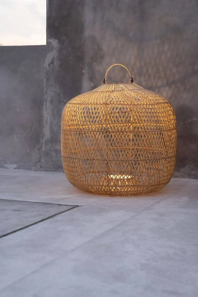 Batu Bolong Lampenschirm Rattan L