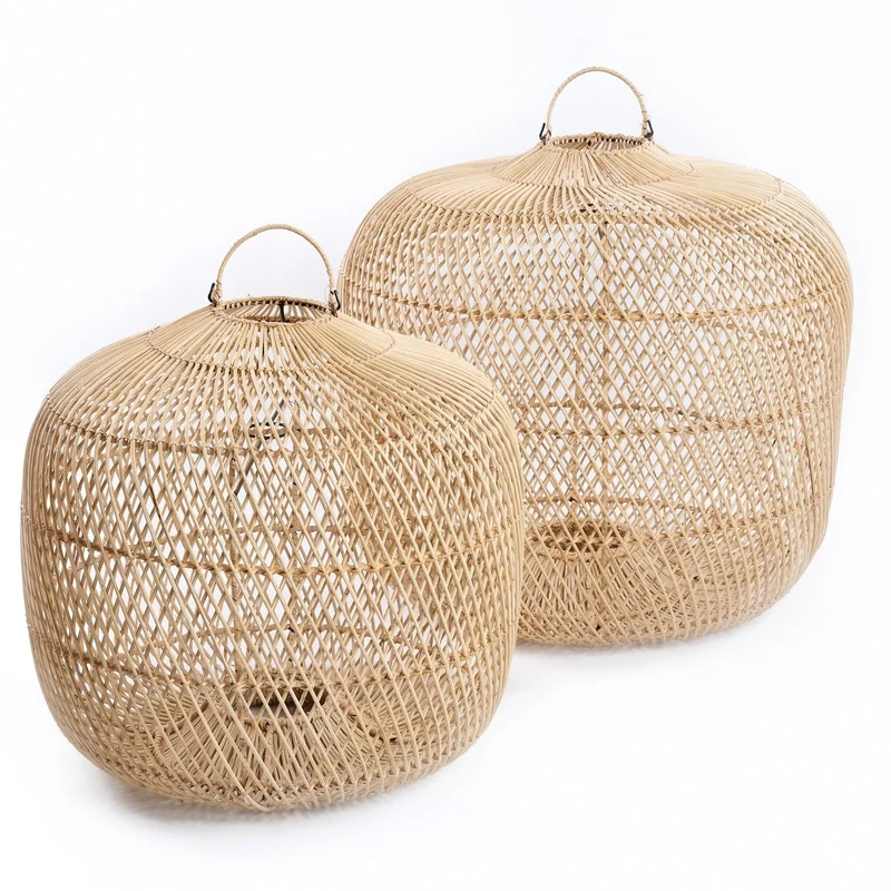 Batu Bolong Lampenschirm Rattan L