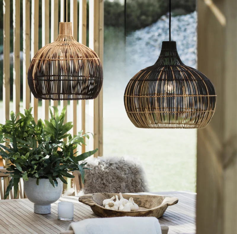 Esstisch Lampe Rattan Martha 40cm