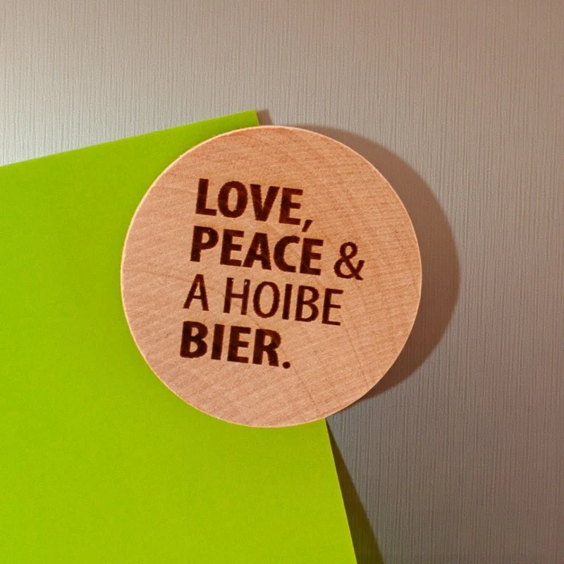 Holzmagnet "Love & Peace"