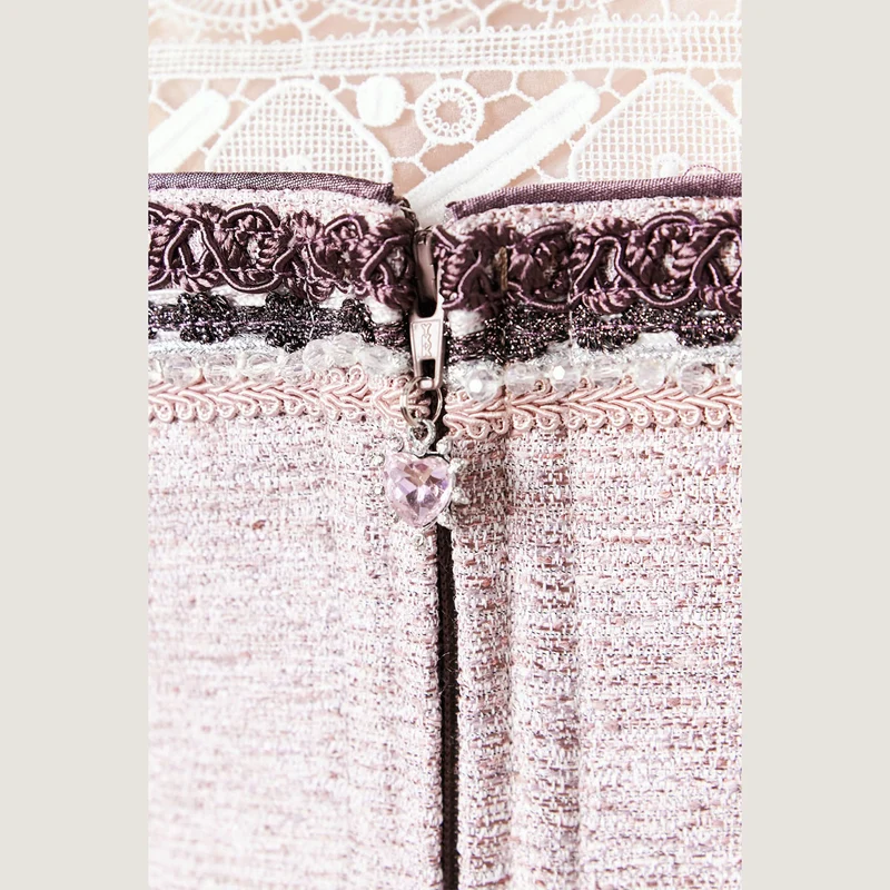 Krüger Dirndl Abriana Beere Perlenborte 70cm