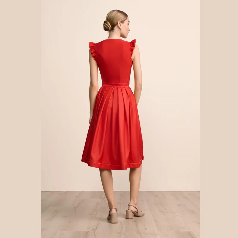 Krüger Dirndl Padme Rot Flügelarm 70cm