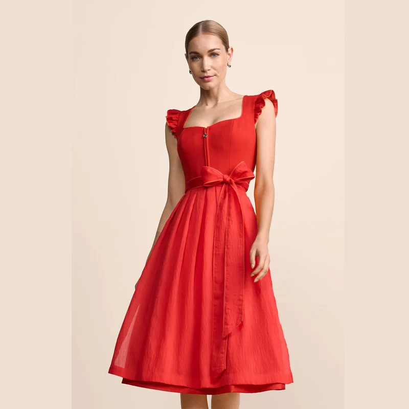 Krüger Dirndl Padme Rot Flügelarm 70cm