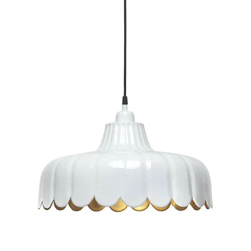 Weiße Esstischlampe