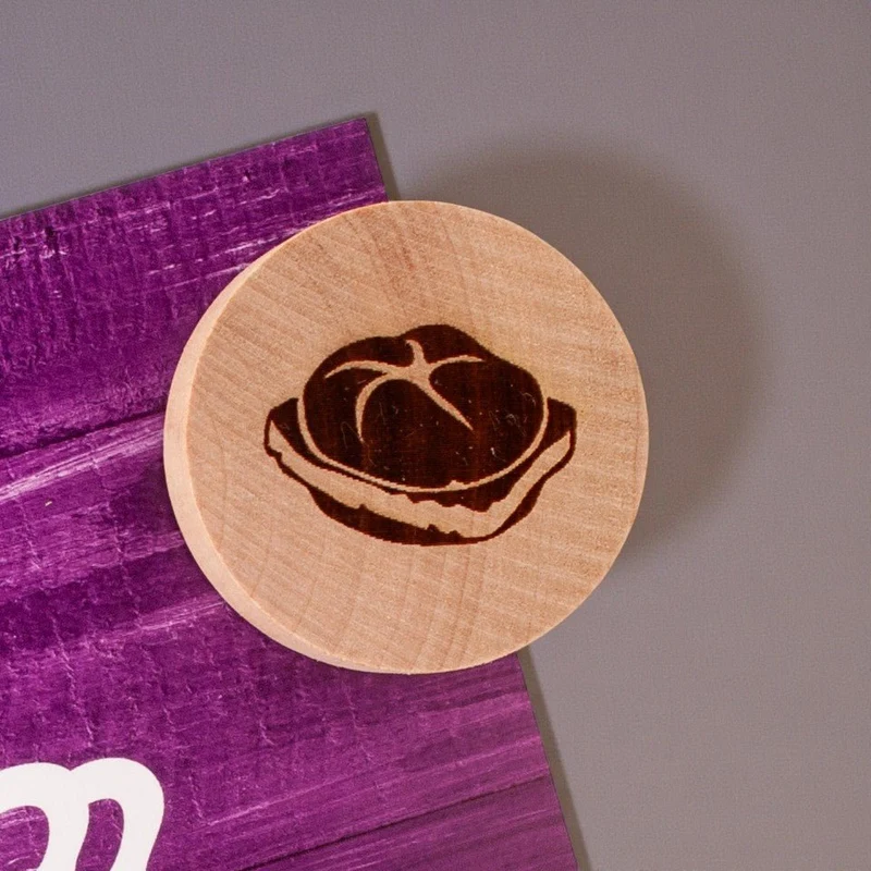 Holzmagnet "Leberkas"