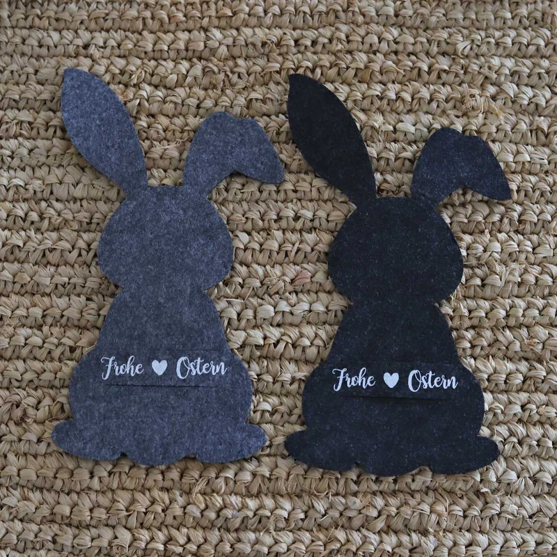 Osterhase als Tischdeko, 2-er Set