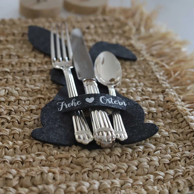 Osterhase als Tischdeko, 2-er Set