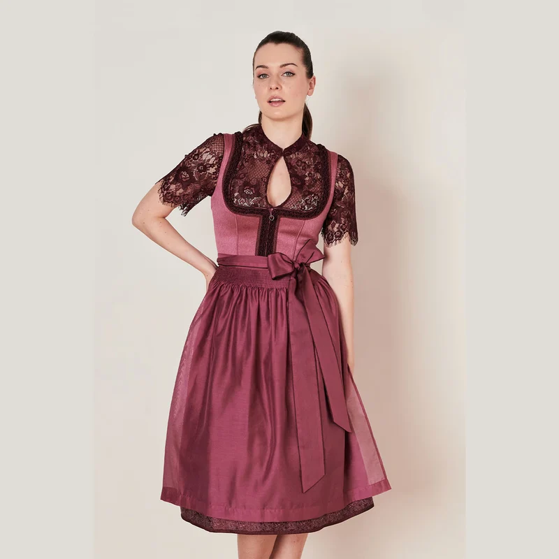 Krüger Dirndl Danila Pink mit Miederborte 70cm