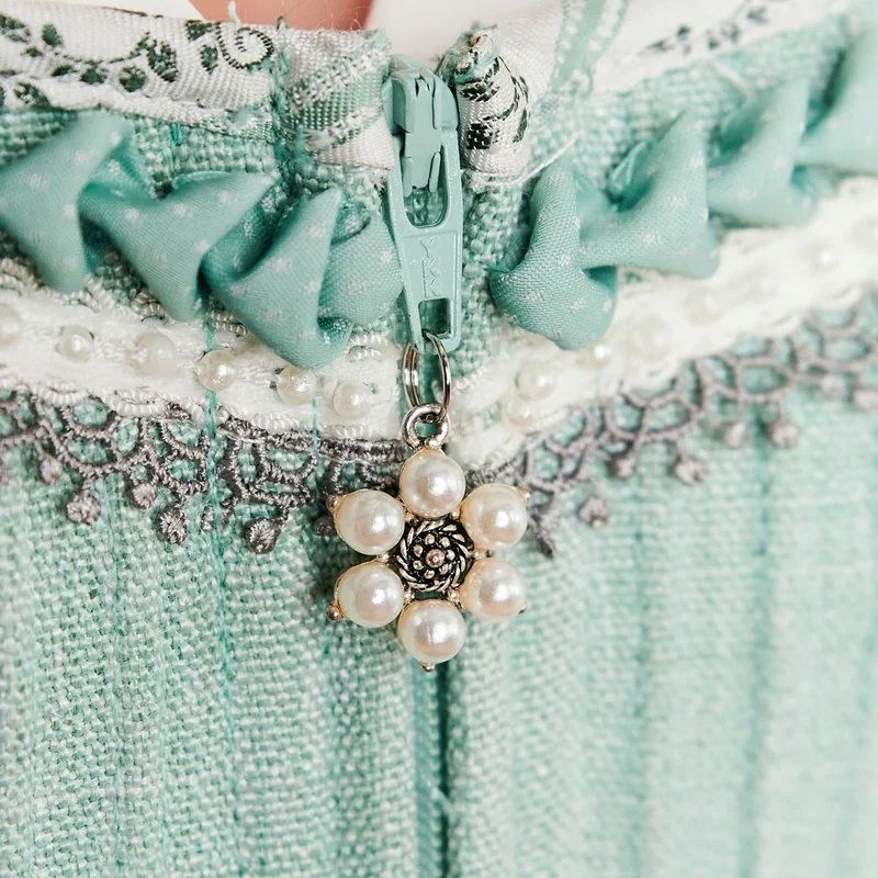 Krüger Dirndl Adribel Mintgrün Froschgoscherl 70cm