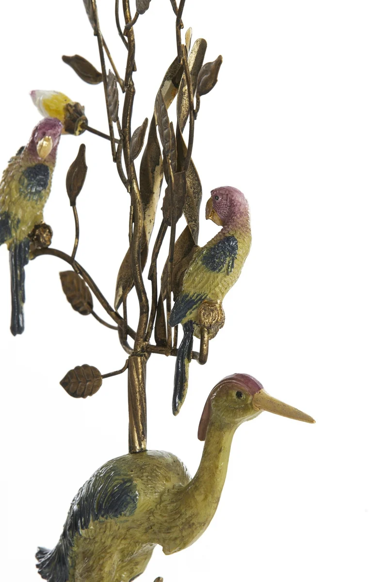 Kerzenständer HERON gelb-rosa-grün+bronze 22×11×44cm