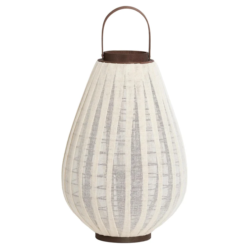 Windlicht DAZIO Leinen naturell 36×36×55cm