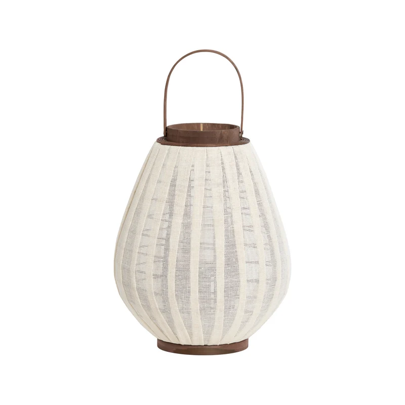 Windlicht DAZIO Leinen naturell 32×32×40cm