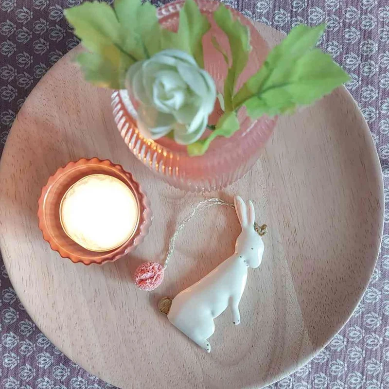 Maileg Osterhase stehend BUNNY ORNAMENT Anhänger aus Metall 8x4 cm Osterdeko Frühling