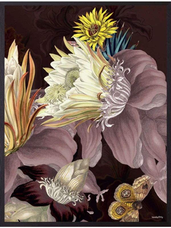 POSTER Bild EVENING FLOWER Color Kunst Grafik 20x25 cm | Vanilla