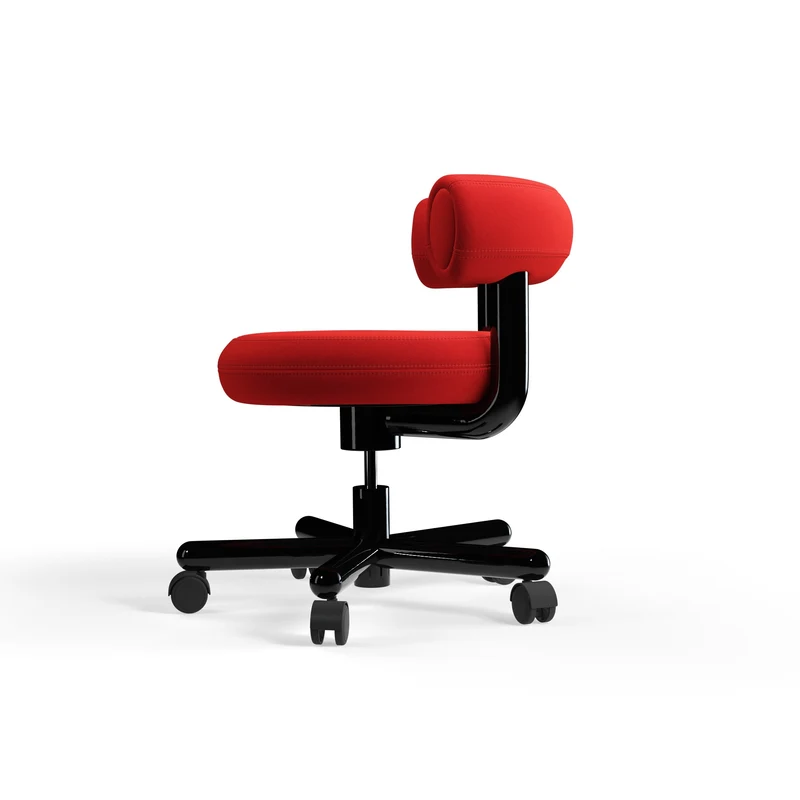 Fat Work Chair – Orange Red Stoff (Kvadrat Hero 2)