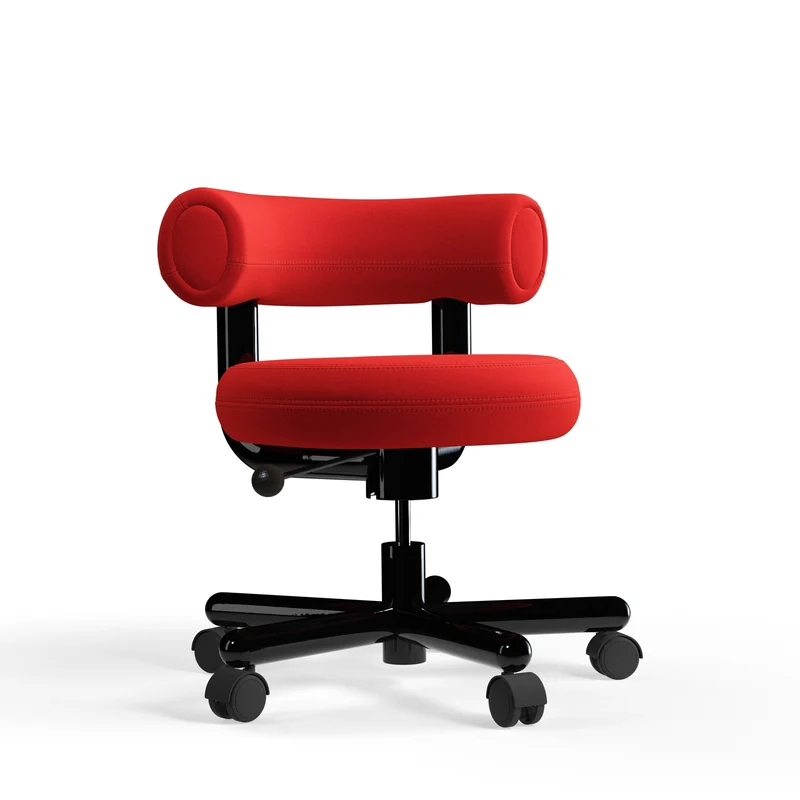 Fat Work Chair – Orange Red Stoff (Kvadrat Hero 2)