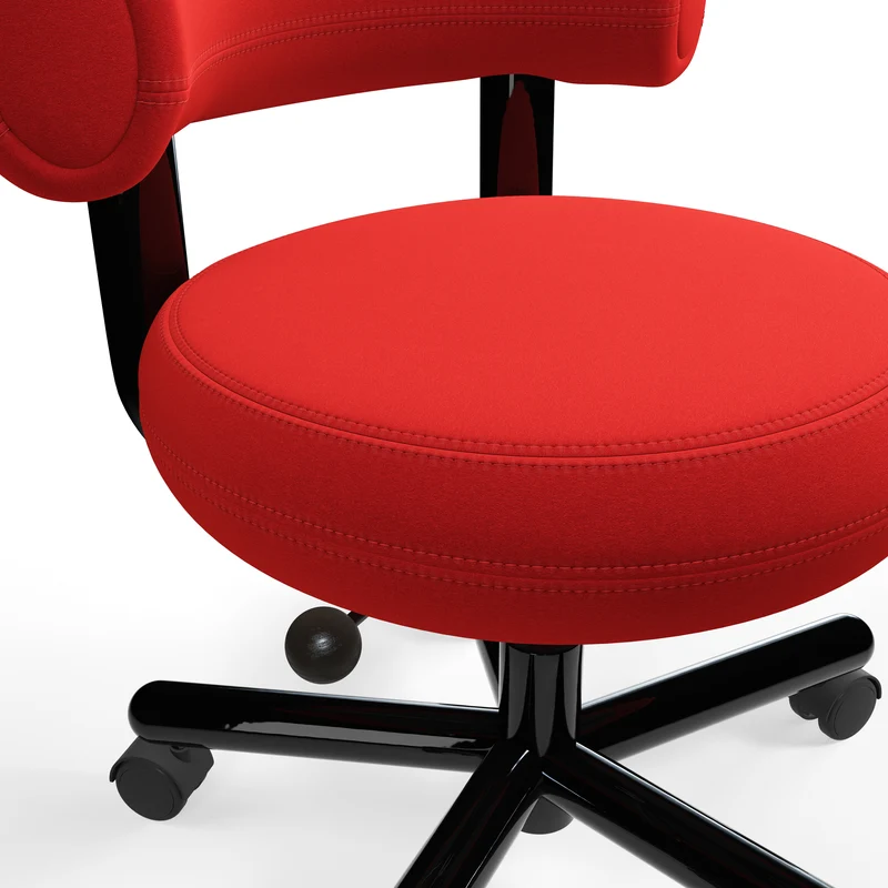 Fat Work Chair – Orange Red Stoff (Kvadrat Hero 2)
