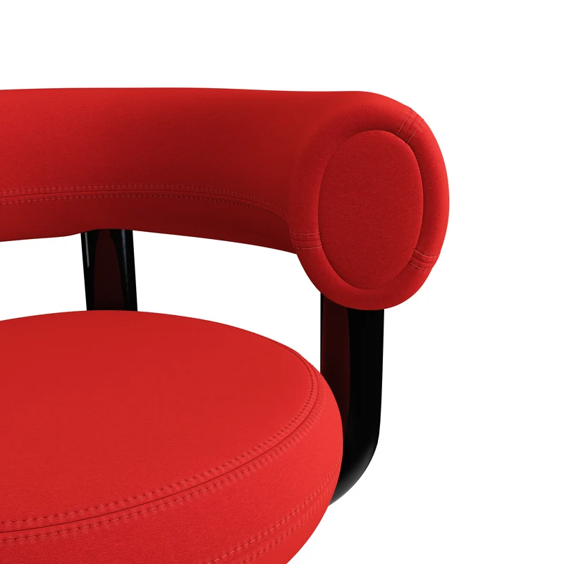 Fat Work Chair – Orange Red Stoff (Kvadrat Hero 2)