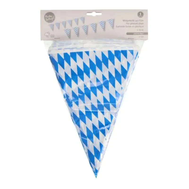 Wimpelkette, Folie "Bayrisch Blau" 10 m | Wetterfest
