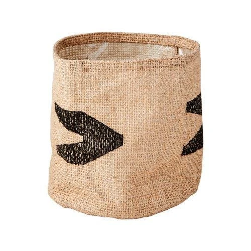 Übertopf Jutesack Gr. M Jute natur KALIFA 15x15 cm innen beschichtet | Aufbewahrung | Affari of Sweden