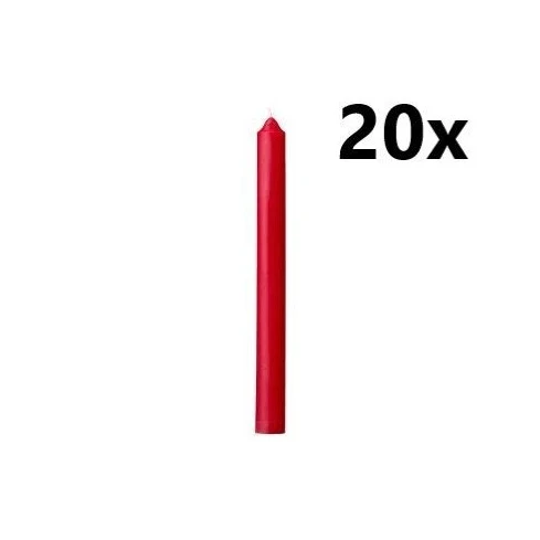 Bloomingville Kerzen-Set 20 Stück rot lang Spitzkerzen 1,2x13 cm | Baumkerzen