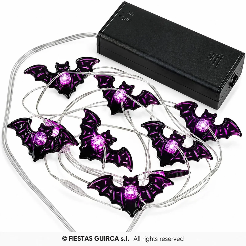 "Fledermaus" Lichterkette 120 cm | Halloween Dekoration