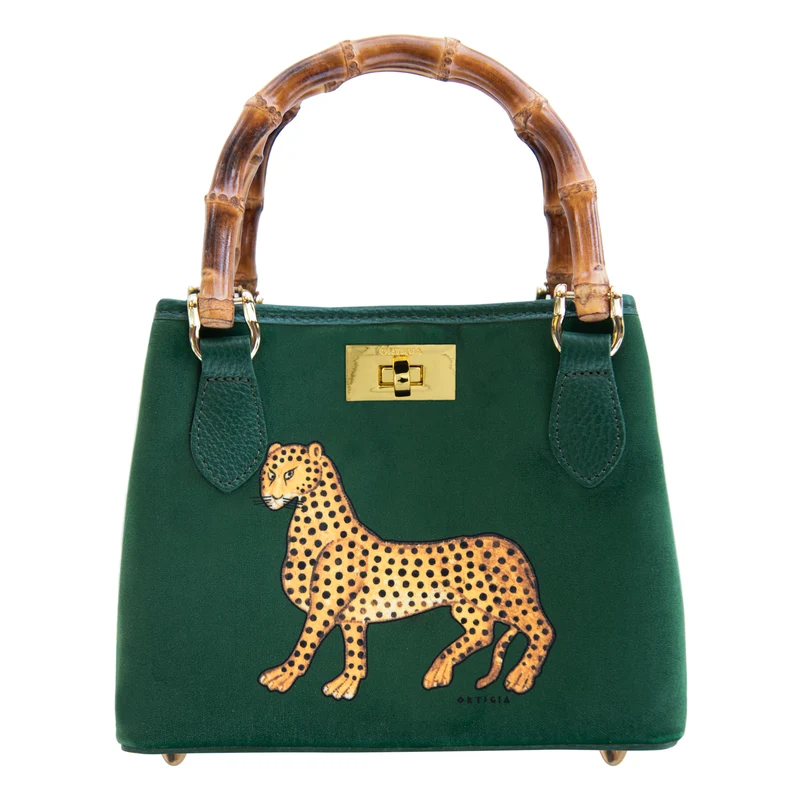 Samttasche BAMBOO GREEN JEWEL